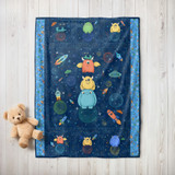 Space Monsters Minky Blanket Free Pattern Project Image