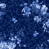 Blue Belle MAS10902-N Navy Maywood Studio Fabric Image Blue Belle MAS10902-N Navy Maywood Studio Fabric Image