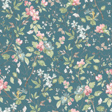 Terrace Blooms MAS10822-B Blue Maywood Studio Fabric Image Terrace Blooms MAS10822-B Blue Maywood Studio Fabric Image