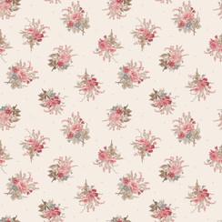 Meadow Blush MAS11133-W White Maywood Studio Fabric Image