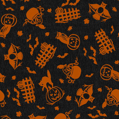 Pumpkin Grove MAS11181-JO Black/Orange Maywood Studio Fabric Image