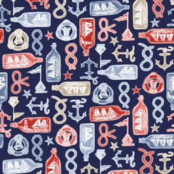 Regatta Days MAS11101-BZ Blue/Multi Maywood Studio Fabric Image