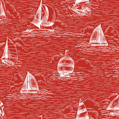 Regatta Days MAS11102-R Red Maywood Studio Fabric Image