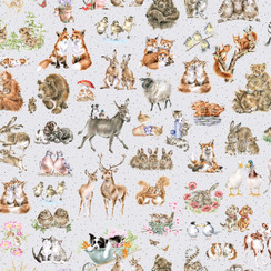 Together is Better MAS11120-K Soft Grey Hannah Dale Fabric Image