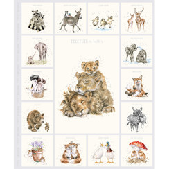 Together is Better MAS11124-K Soft Grey Hannah Dale Fabric Image