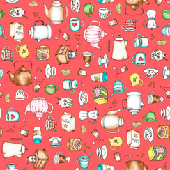 Dessert First MAS11222-R Rose Red Kris Lammers Fabric Image