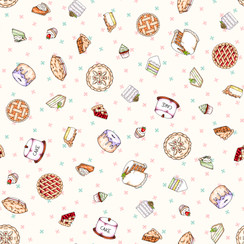 Dessert First MAS11225-E Cream Kris Lammers Fabric Image