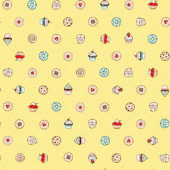 Dessert First MAS11226-S Creamy Yellow Kris Lammers Fabric Image