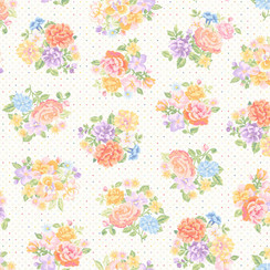 Gathering Sun MAS11191-WZ White/Multi Maywood Studio Fabric Image