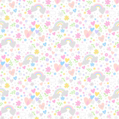 Playtime Flannel MASF10451-W White Maywood Studio Fabric Image