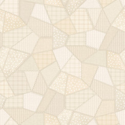 Patchwork Woolies Flannel MASF11310-E Cream Bonnie Sullivan Fabric Image