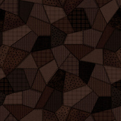 Patchwork Woolies Flannel MASF11310-JA Black/Brown Bonnie Sullivan Fabric Image