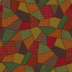 Patchwork Woolies Flannel MASF11310-OZ Orange/Multi Bonnie Sullivan Fabric Image