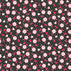 Dear Sweetheart MAS11393-J Black Maywood Studio Fabric Image