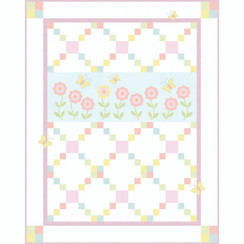 Little Lambies Woolies Flannel Sweet Garden Quilt Kit Project Image
