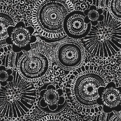 Calista 108" Quilt Backs MASQB11460-J Black Maywood Studio Fabric Image