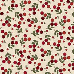 Penny Flower Flannel MASF11432-E Cream Bonnie Sullivan Fabric Image