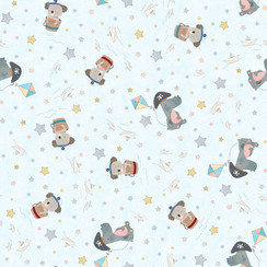 Ahoy Pals MAS11523-B Blue Maywood Studio Fabric Image