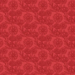 Printed Garden MAS11363-R Red Susie Hetherington Fabric Image