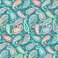 Marisol MAS11492-QZ Aqua/Multi Maywood Studio Fabric Image