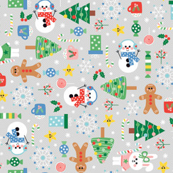 Christmas Break MAS11531-KZ Gray/Multi Maywood Studio Fabric Image