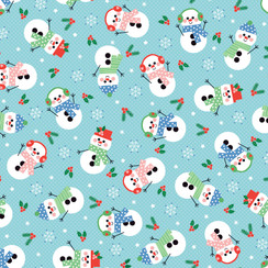 Christmas Break MAS11533-B Blue Maywood Studio Fabric Image