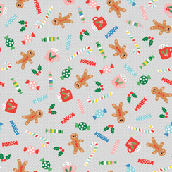Christmas Break MAS11535-K Gray Maywood Studio Fabric Image