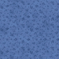 Frosty Friends MAS11484-B Blue Robin Kingsley Fabric Image