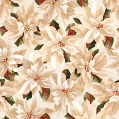 Gingham Garland MAS11461-E Cream Maywood Studio Fabric Image