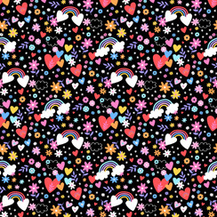 Playtime Flannel Basics MASF10451-J Black Maywood Studio Fabric Image