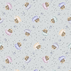 Whiskers & Paws MAS10419-K Grey Hannah Dale Fabric Image
