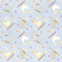 Little Chicks Flannel MASF10561-B Blue Bonnie Sullivan Fabric Image