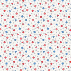 Dilly Dally MAS10783-BR Blue/Red Maywood Studio Fabric Image