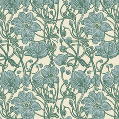 Cottage Flowers MAS10831-B Blue Susie Hetherington