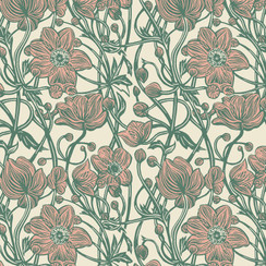 Cottage Flowers MAS10831-P Pink Susie Hetherington