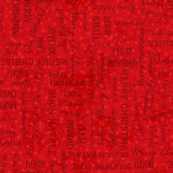 Winter Wreaths MAS10886-R Red Maywood Studio Fabric Image