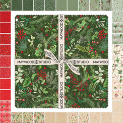 Winter Wreaths SQ-MASWIWR  Maywood Studio Fabric Image