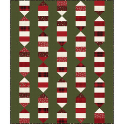 Holly Jolly Flannel Candy Stripes Quilt Project Image