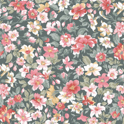 La Fleur Flannel MASF10992-GZ Green/Multi Maywood Studio Fabric Image