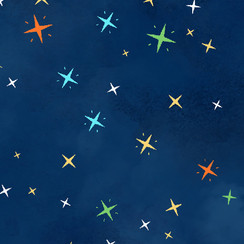 Space Monsters MAS10926-NZ Dark Navy/Multi Maywood Studio Fabric Image