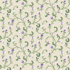Lilac Lane MAS10954-E Cream Maywood Studio Fabric Image