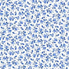 Blue Belle MAS10906-W White Maywood Studio Fabric Image