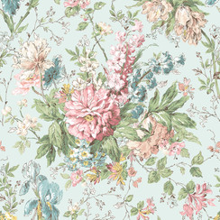 Terrace Blooms MAS10820-B Blue Maywood Studio Fabric Image