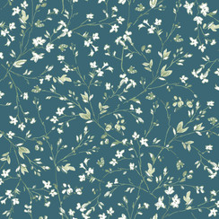 Terrace Blooms MAS10823-B Blue Maywood Studio Fabric Image