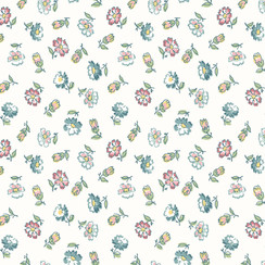 Terrace Blooms MAS10824-W White Maywood Studio Fabric Image