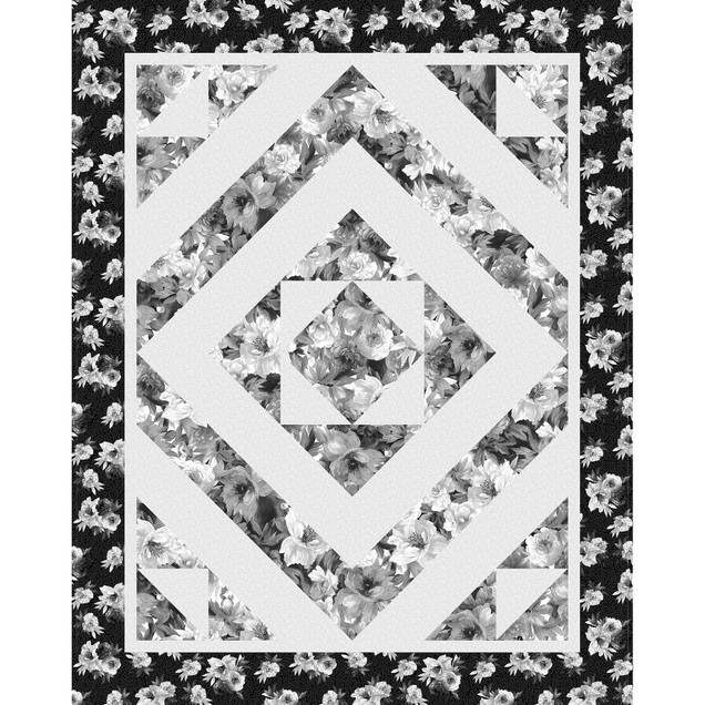 Make the Kaleidoscope Quilt by Fabric Cafe with fabrics from the Moonlit Walk collection by Maywood Studio.