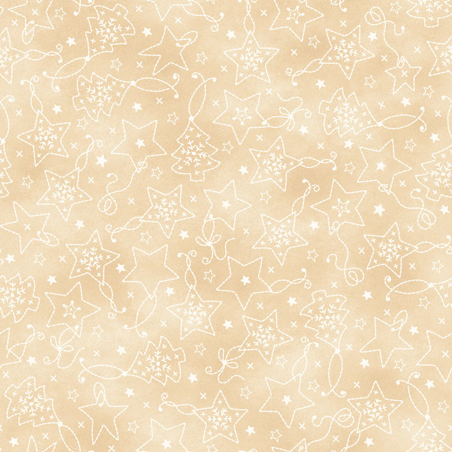 Christmastime MAS11092-EE Cream/Cream Robin Kingsley Fabric Image