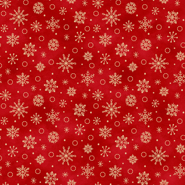 Christmastime MAS11096-R Red Robin Kingsley Fabric Image