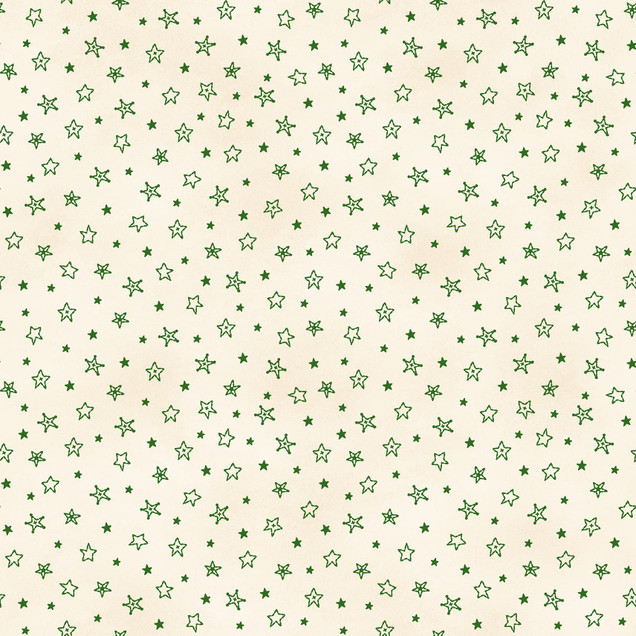 Christmastime MAS11098-EG Cream/Green Robin Kingsley Fabric Image