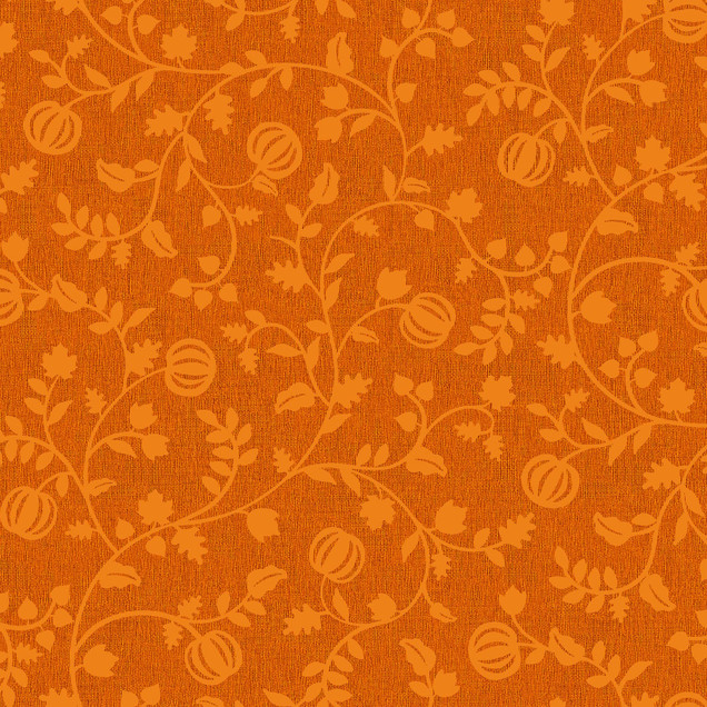 Pumpkin Grove MAS11184-O Orange Maywood Studio Fabric Image